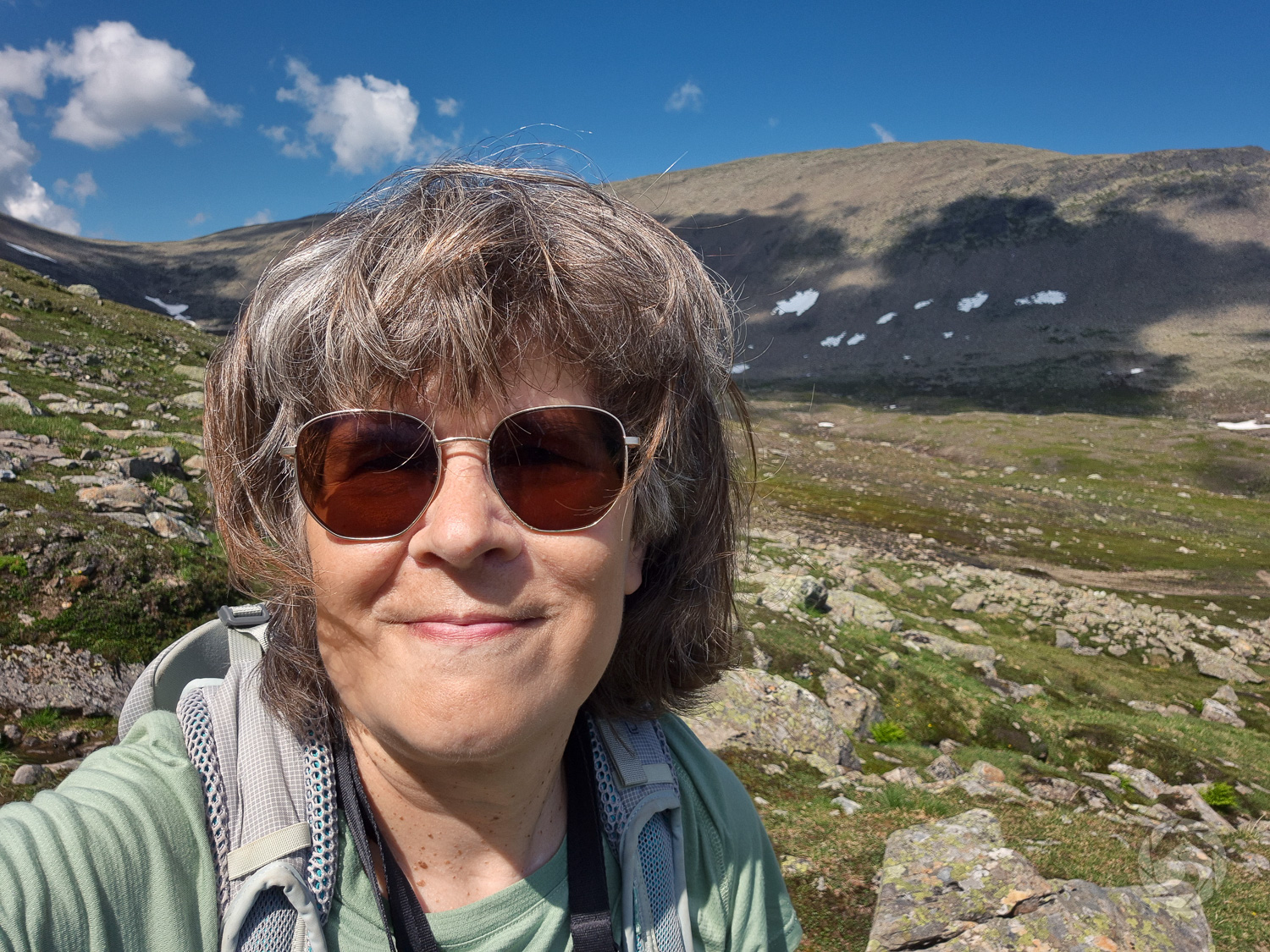 Minna Kinnunen på vandring runt Predikstolen